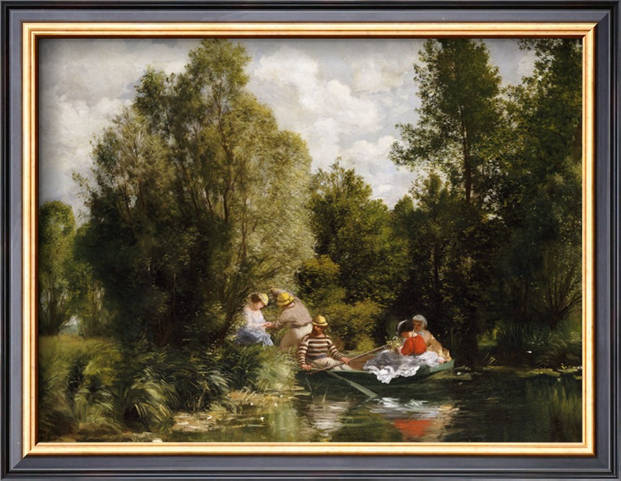 The Pond at Fees - Pierre Auguste Renoir Painting